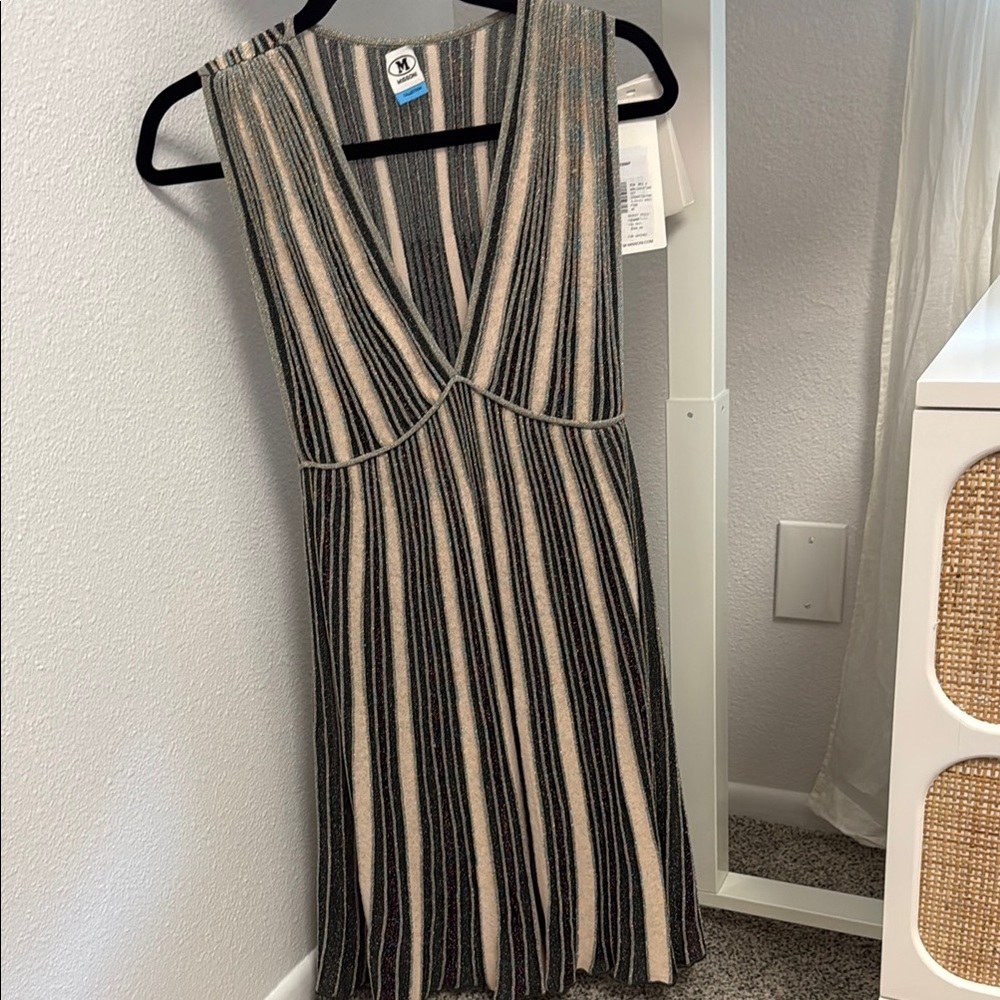 Missoni glitter Striped V-Neck Dress